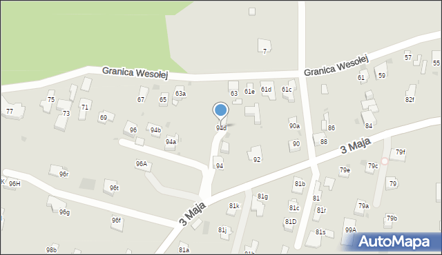 Mysłowice, 3 Maja, 94d, mapa Mysłowice