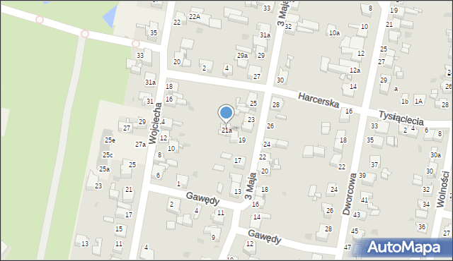 Nakło Śląskie, 3 Maja, 21a, mapa Nakło Śląskie