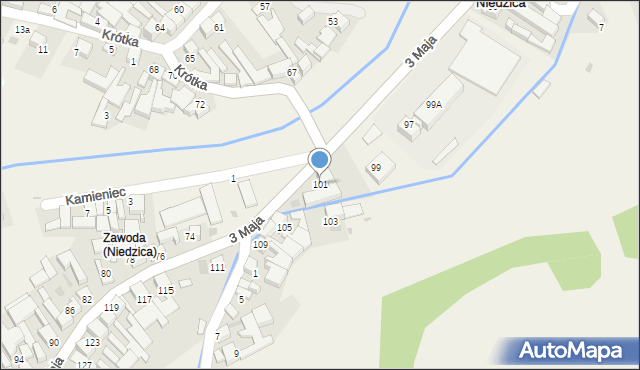 Niedzica, 3 Maja, 101, mapa Niedzica