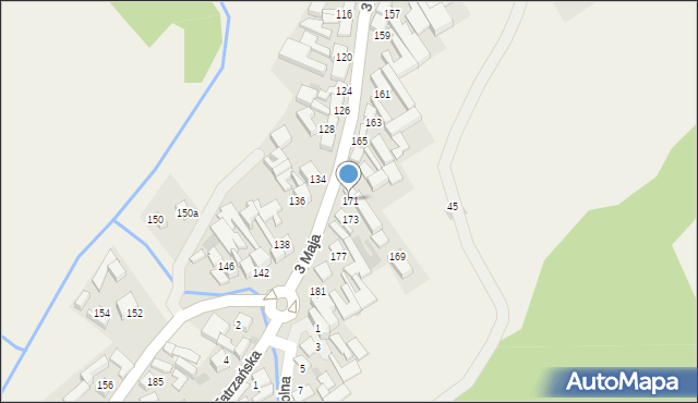 Niedzica, 3 Maja, 171, mapa Niedzica