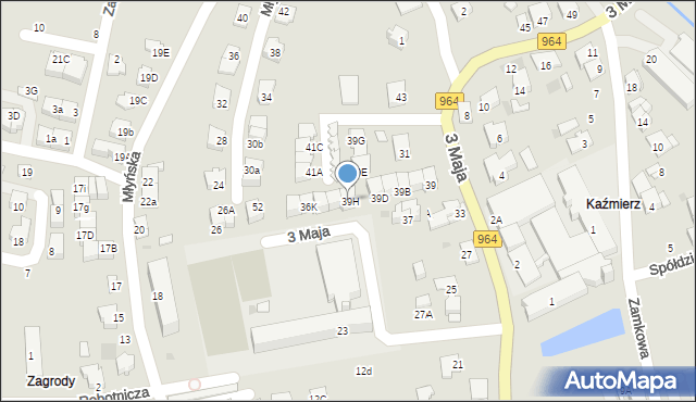 Niepołomice, 3 Maja, 39H, mapa Niepołomice