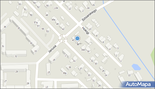 Nowy Tomyśl, 3 Stycznia, 38, mapa Nowy Tomyśl