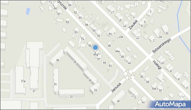 Nowy Tomyśl, 3 Stycznia, 57a, mapa Nowy Tomyśl