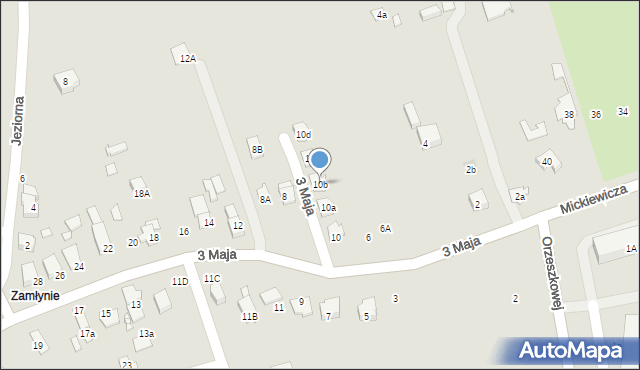 Nysa, 3 Maja, 10b, mapa Nysy