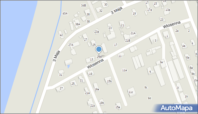 Nysa, 3 Maja, 25A, mapa Nysy