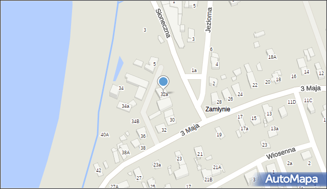 Nysa, 3 Maja, 32a, mapa Nysy