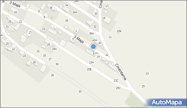 Obrowiec, 3 Maja, 3, mapa Obrowiec