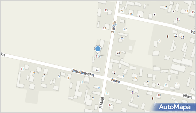 Okołowice, 3 Maja, 11a, mapa Okołowice