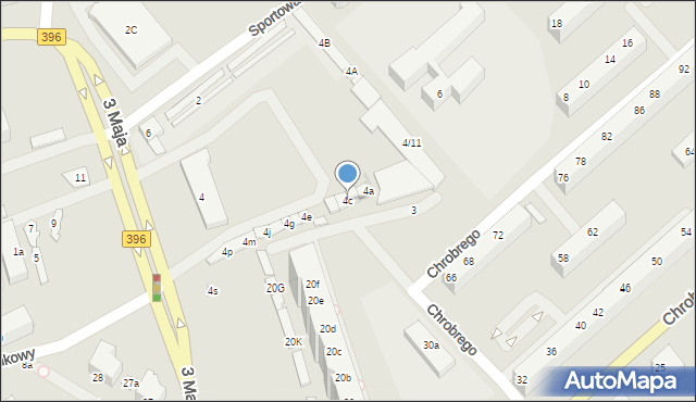 Oława, 3 Maja, 4c, mapa Oława