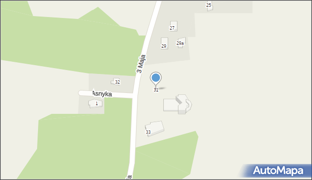 Olszewo-Borki, 3 Maja, 31, mapa Olszewo-Borki