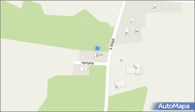 Olszewo-Borki, 3 Maja, 32, mapa Olszewo-Borki