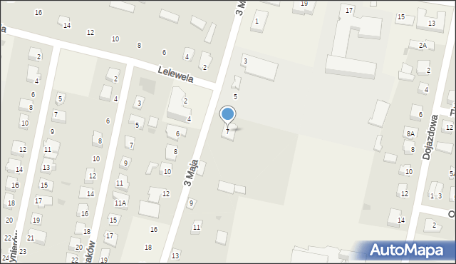 Olszewo-Borki, 3 Maja, 7, mapa Olszewo-Borki