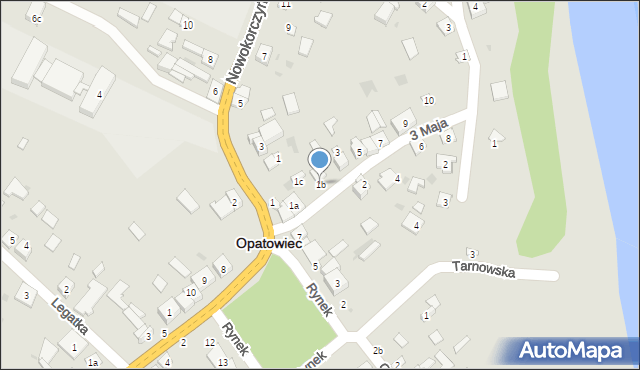 Opatowiec, 3 Maja, 1b, mapa Opatowiec