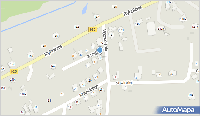 Orzesze, 3 Maja, 1, mapa Orzesze