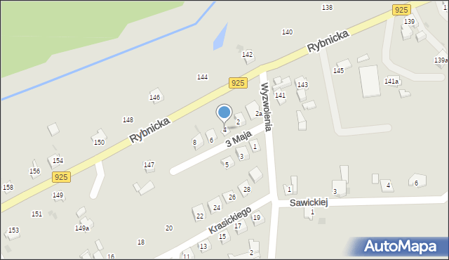Orzesze, 3 Maja, 4, mapa Orzesze