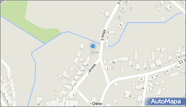 Ośno Lubuskie, 3 Maja, 1a, mapa Ośno Lubuskie