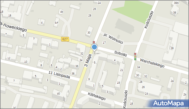 Ostrów Mazowiecka, 3 Maja, 5l, mapa Ostrów Mazowiecka