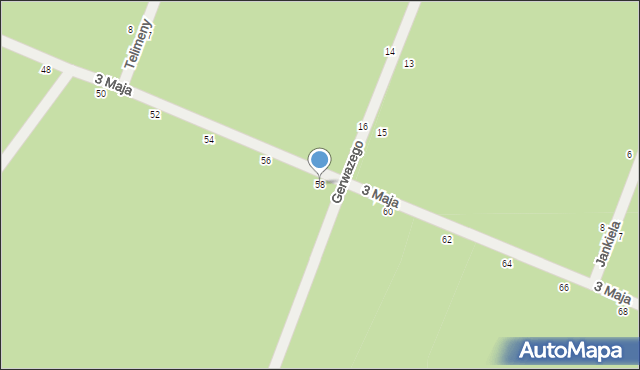 Otwock, 3 Maja, 58, mapa Otwock