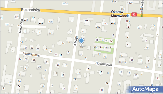 Ożarów Mazowiecki, 3 Maja, 5a, mapa Ożarów Mazowiecki