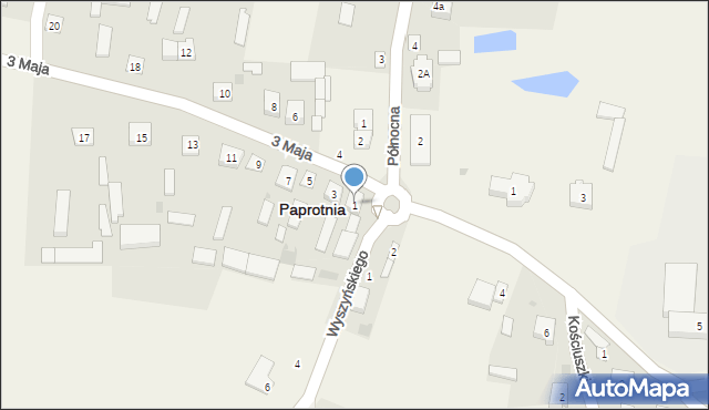 Paprotnia, 3 Maja, 1, mapa Paprotnia