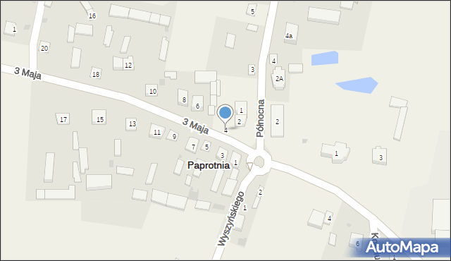 Paprotnia, 3 Maja, 4, mapa Paprotnia