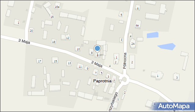 Paprotnia, 3 Maja, 6, mapa Paprotnia