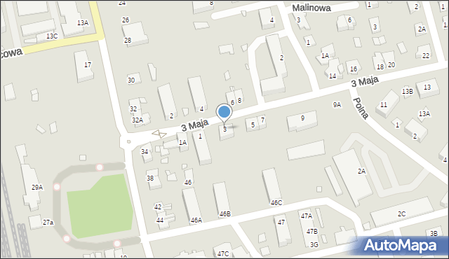 Pasłęk, 3 Maja, 3, mapa Pasłęk