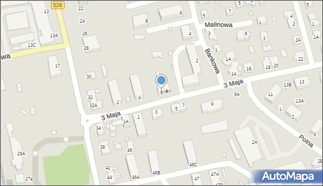 Pasłęk, 3 Maja, 6, mapa Pasłęk