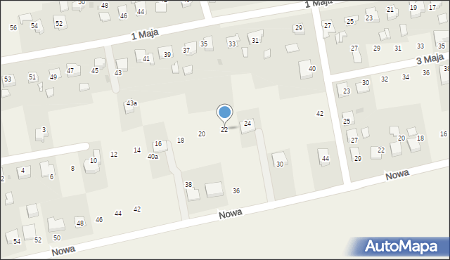 Pawłowice, 3 Maja, 22, mapa Pawłowice