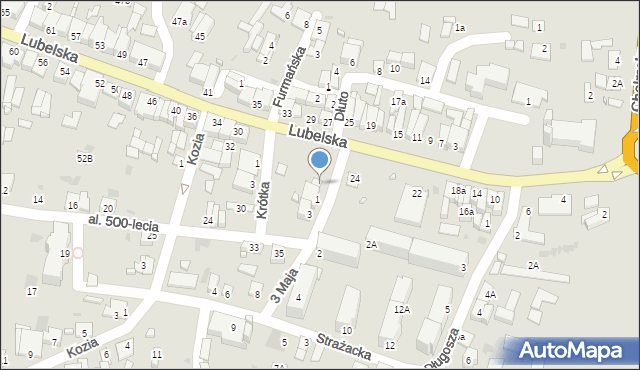 Piaski, 3 Maja, 1A, mapa Piaski