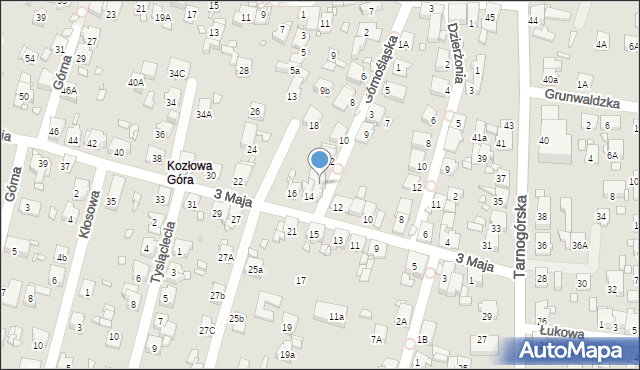 Piekary Śląskie, 3 Maja, 14b, mapa Piekary Śląskie