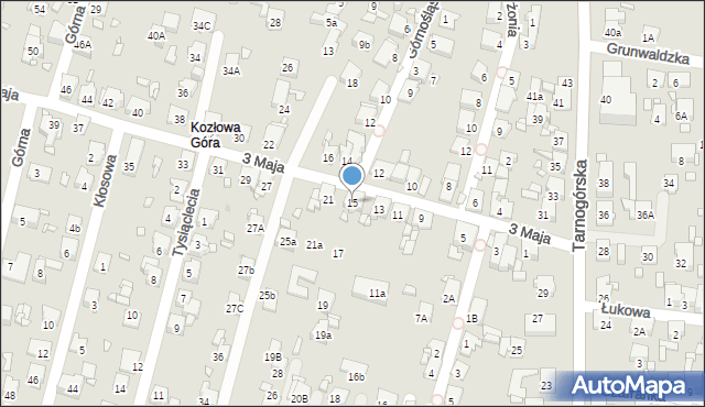 Piekary Śląskie, 3 Maja, 15, mapa Piekary Śląskie