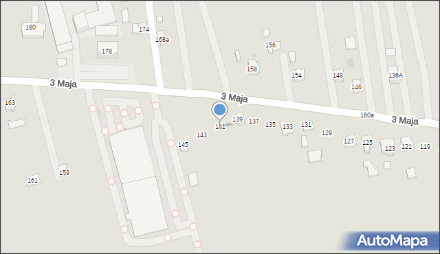 Pilzno, 3 Maja, 141, mapa Pilzno