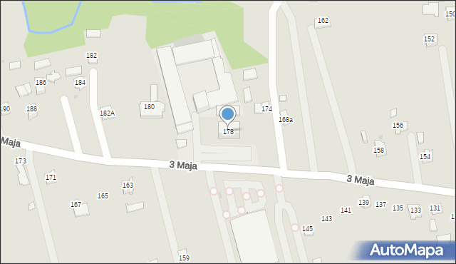 Pilzno, 3 Maja, 178, mapa Pilzno