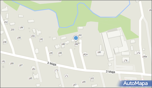 Pilzno, 3 Maja, 184, mapa Pilzno