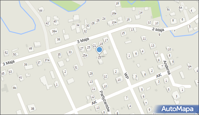 Pilzno, 3 Maja, 23, mapa Pilzno