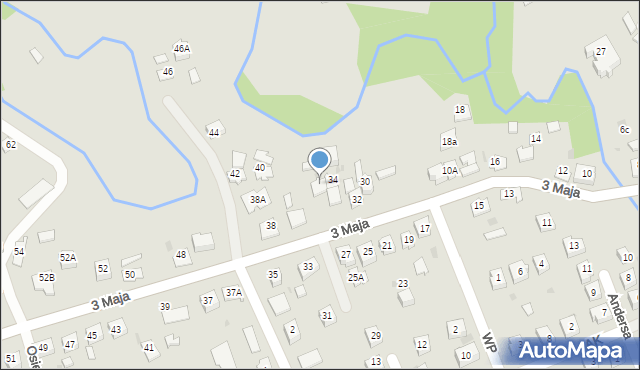 Pilzno, 3 Maja, 34A, mapa Pilzno