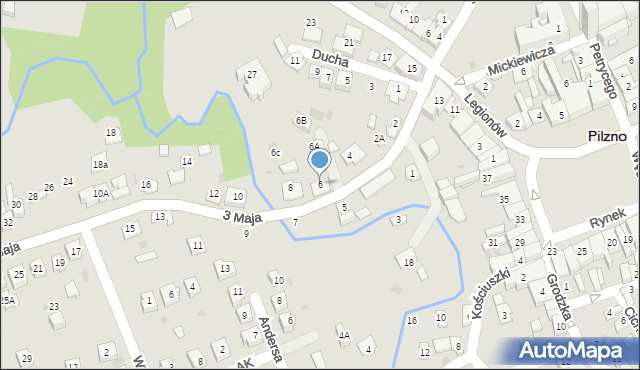 Pilzno, 3 Maja, 6, mapa Pilzno