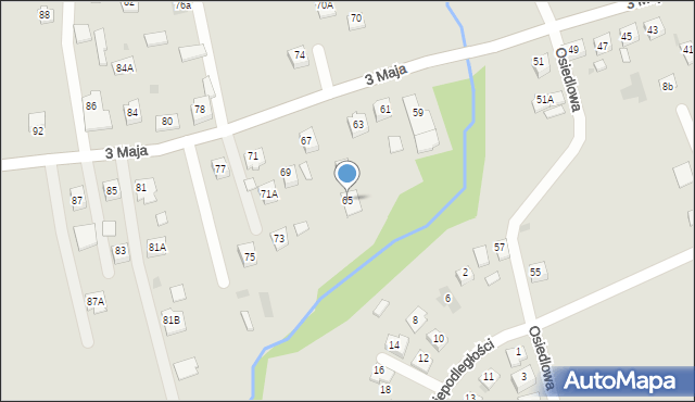 Pilzno, 3 Maja, 65, mapa Pilzno