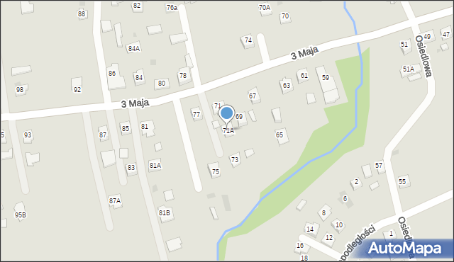 Pilzno, 3 Maja, 71A, mapa Pilzno