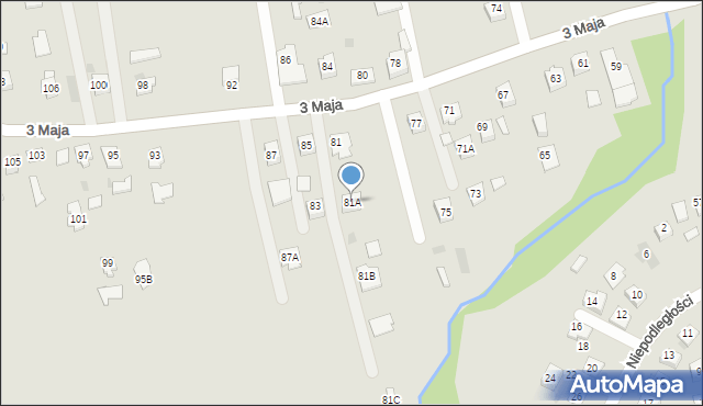 Pilzno, 3 Maja, 81A, mapa Pilzno