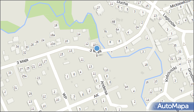 Pilzno, 3 Maja, 9, mapa Pilzno