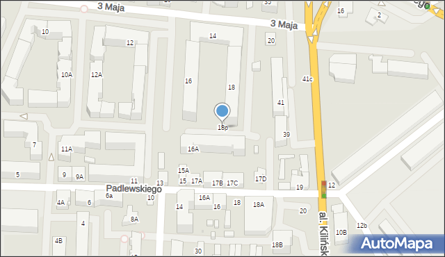 Płock, 3 Maja, 18p, mapa Płock