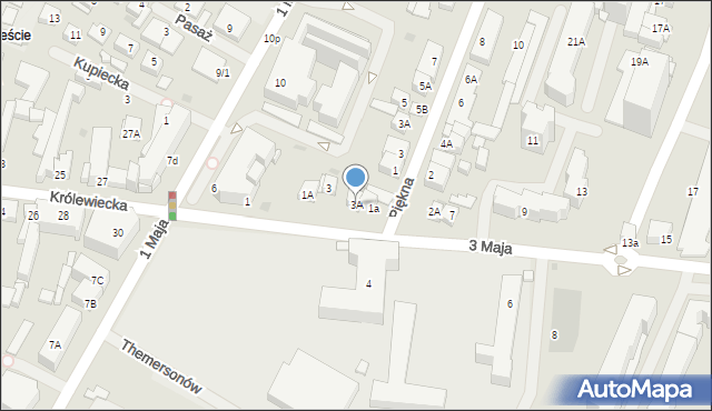 Płock, 3 Maja, 3A, mapa Płock