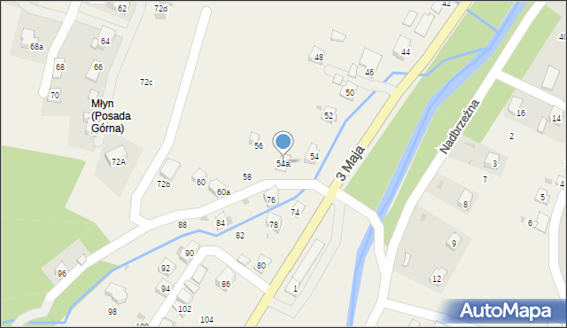 Posada Górna, 3 Maja, 54a, mapa Posada Górna