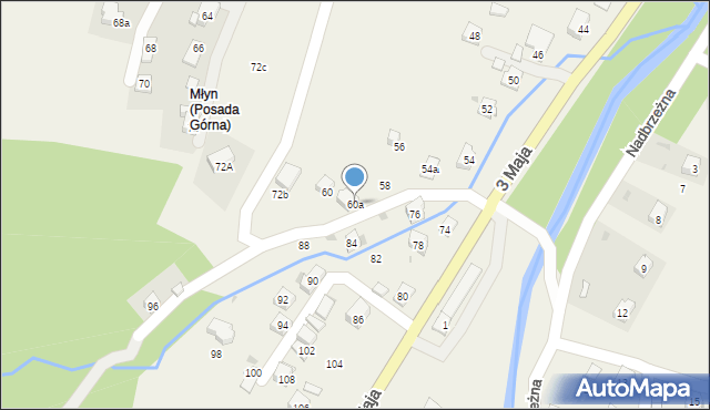 Posada Górna, 3 Maja, 60a, mapa Posada Górna