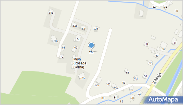 Posada Górna, 3 Maja, 72c, mapa Posada Górna