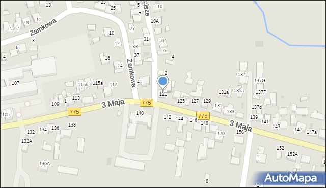 Proszowice, 3 Maja, 121, mapa Proszowice