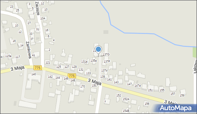 Proszowice, 3 Maja, 137A, mapa Proszowice