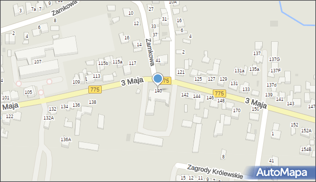 Proszowice, 3 Maja, 140, mapa Proszowice